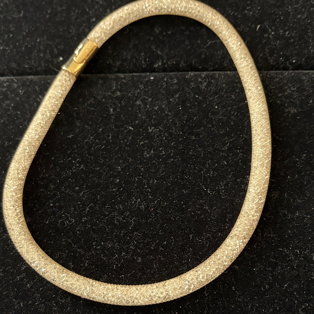 Swarovski Gold-Tone Sparkle Necklace/Bracelet.